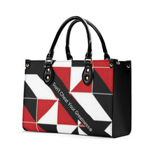 Load image into Gallery viewer, 45 Dgr White Logo & Red, White & Black Multiple Sizes Upgraded Luxury Women PU Leather Handbag