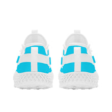 Load image into Gallery viewer, DCYG White & Powder Blue NP5 Mesh Knit Shoes Mens up to size 11 only