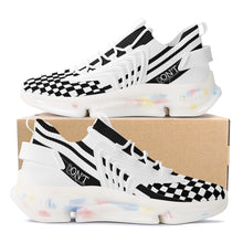 Load image into Gallery viewer, DON'T DX4 White Logo Black Stripes & White Air Max React Sneakers - l