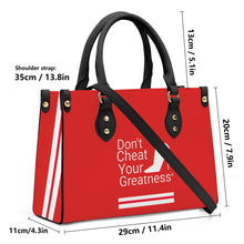 Load image into Gallery viewer, DCYG White Red Bottoms Luxury Women PU Tote Bag - Black