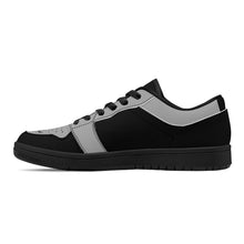 Load image into Gallery viewer, DCYG G4's Black & Grey, Black Sole Low-Top Leather Sneakers