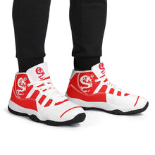 Load image into Gallery viewer, SWAN Red, White Dragon Logo & Red , White High Top Air Retro Sneakers - White