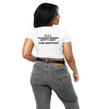 Load image into Gallery viewer, DCYG DEI Black & White Women’s Crop Tee