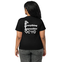 Load image into Gallery viewer, DCYG DEI 24 White Logo Women’s high-waisted t-shirt