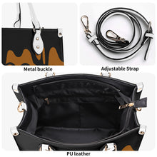 Load image into Gallery viewer, DRIP LO Black Logo & Brown Multiple Sizes Upgraded Luxury Women PU Leather Handbag
