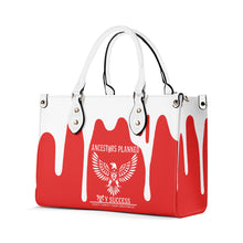 Load image into Gallery viewer, Ancestors Native,White Logo, Drip & Red Multiple Sizes Upgraded Luxury Women PU Leather Handbag