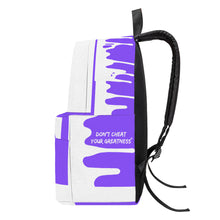 Load image into Gallery viewer, DCYG DRIP NX White & Purple Cotton Backpack