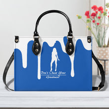 Load image into Gallery viewer, DRIP SF White Logo & Blue Multiple Sizes Upgraded Luxury Women PU Leather Handbag