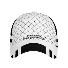 Load image into Gallery viewer, DCYG Black Netting & White S24 Curved Brim Baseball Cap (AOP)