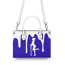 Load image into Gallery viewer, DRIP SF White Logo & Purple Multiple Sizes Upgraded Luxury Women PU Leather Handbag