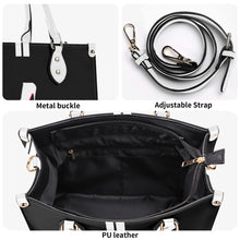 Load image into Gallery viewer, DCYG White Red Bottoms & Black Multiple Sizes Upgraded Luxury Women PU Leather Handbag