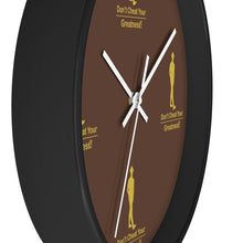 Load image into Gallery viewer, Brown & Gold Wall Clock