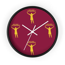 Load image into Gallery viewer, Burgandy & Gold Wall clock