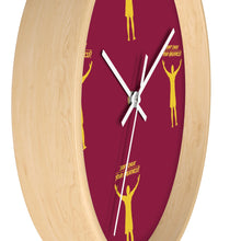 Load image into Gallery viewer, Burgandy & Gold Wall clock