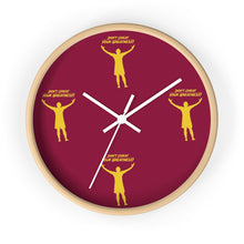 Load image into Gallery viewer, Burgandy & Gold Wall clock