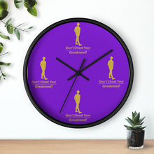 Load image into Gallery viewer, Purple & Gold Wall clock