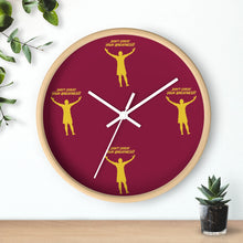 Load image into Gallery viewer, Burgandy & Gold Wall clock