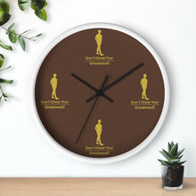 Load image into Gallery viewer, Brown & Gold Wall Clock