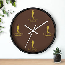 Load image into Gallery viewer, Brown & Gold Wall Clock