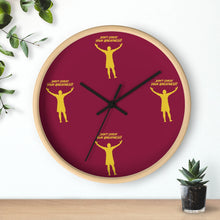 Load image into Gallery viewer, Burgandy & Gold Wall clock