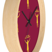 Load image into Gallery viewer, Burgandy & Gold Wall clock