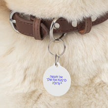 Load image into Gallery viewer, Hebrew Pet Tag