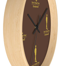 Load image into Gallery viewer, Brown & Gold Wall Clock