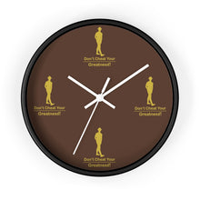 Load image into Gallery viewer, Brown & Gold Wall Clock