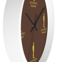 Load image into Gallery viewer, Brown & Gold Wall Clock