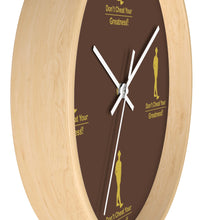 Load image into Gallery viewer, Brown & Gold Wall Clock