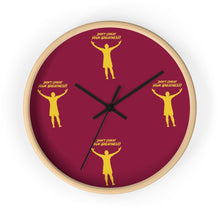Load image into Gallery viewer, Burgandy & Gold Wall clock