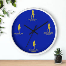 Load image into Gallery viewer, Womens Blue & Gold Wall clock