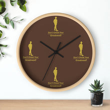 Load image into Gallery viewer, Brown & Gold Wall Clock