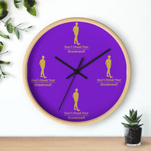 Load image into Gallery viewer, Purple & Gold Wall clock