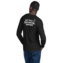 Load image into Gallery viewer, Don't Cheat Your Greatness, Get That Bag, Embroidered Sleeve Fitted Crew
