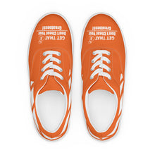 Load image into Gallery viewer, Don't Cheat Your Greatness, Get That Bag, Men’s lace-up canvas shoes