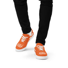 Load image into Gallery viewer, Don't Cheat Your Greatness, Get That Bag, Men’s lace-up canvas shoes
