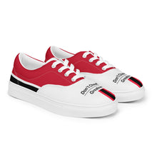 Load image into Gallery viewer, Don't Cheat Your Greatness Men’s lace-up canvas shoes