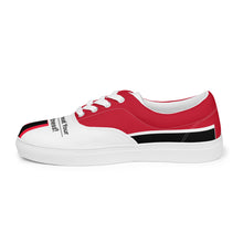 Load image into Gallery viewer, Don't Cheat Your Greatness Men’s lace-up canvas shoes