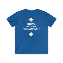 Load image into Gallery viewer, DCYG NERDS White Logo Fitted V-Neck Short Sleeve Tee
