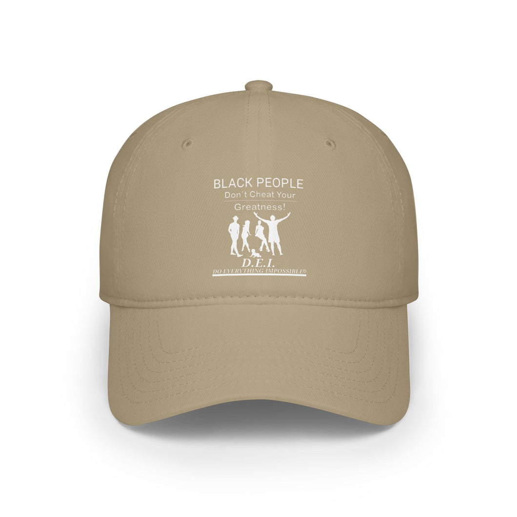 Black People DEI White Logo & Cap