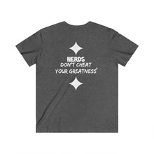 Load image into Gallery viewer, DCYG NERDS White Logo Fitted V-Neck Short Sleeve Tee
