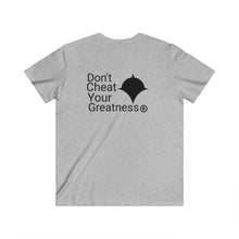 Load image into Gallery viewer, DCYG Black Logo Fitted V-Neck Short Sleeve Tee
