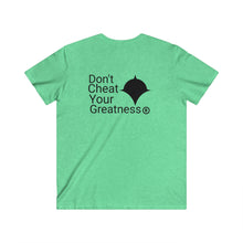 Load image into Gallery viewer, DCYG Black Logo Fitted V-Neck Short Sleeve Tee
