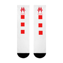 Load image into Gallery viewer, DCYG Red &amp; White Womens Crew Socks (EU)
