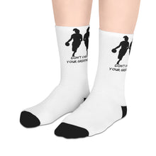 Load image into Gallery viewer, DCYG Black Womens Basketball Mid-length Socks
