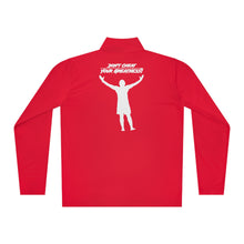 Load image into Gallery viewer, DCYG White logo Mens Arms Up  Quarter-Zip Pullover
