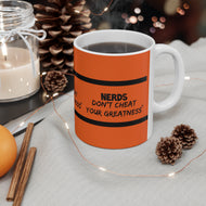 DCYG NERDS Black Logo Ceramic Coffee Cups, 11oz, 15oz