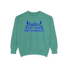 Load image into Gallery viewer, DCYG 24SX Baddies Blue Logo  Garment-Dyed Sweatshirt
