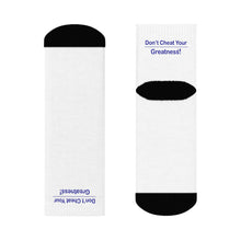 Load image into Gallery viewer, DCYG Blue &amp; White Crew Socks
